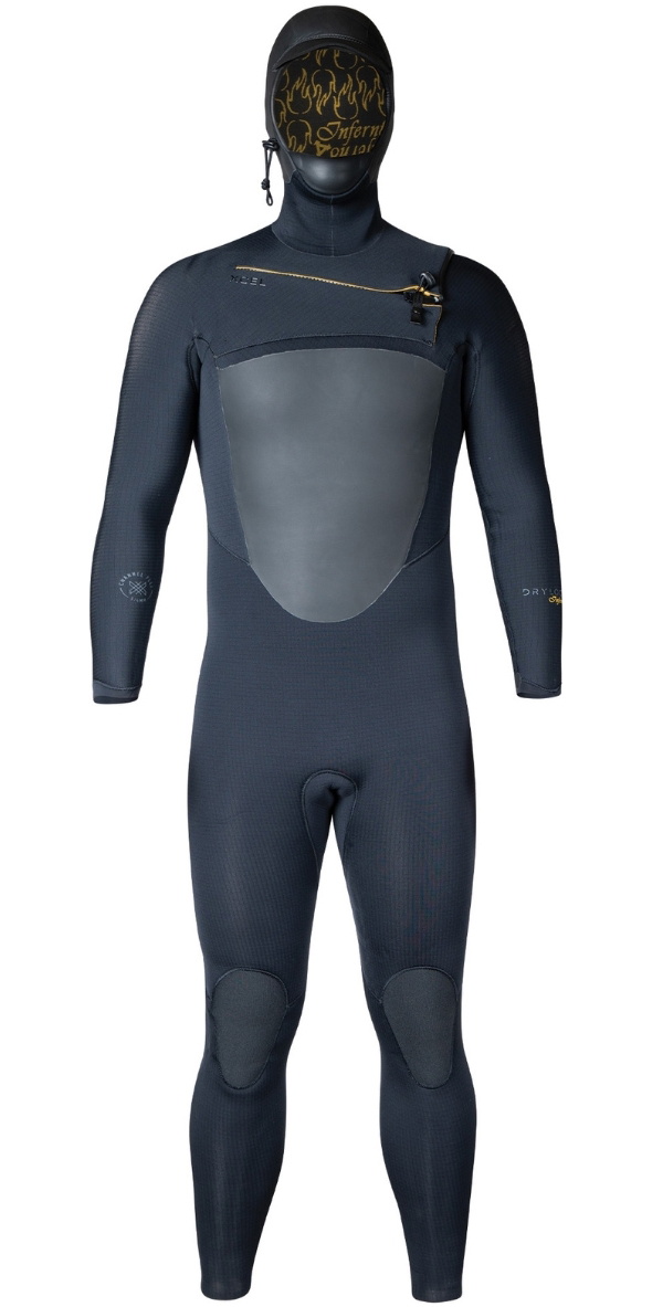 2025 O'Neill Mens Mutant Legend 5/4mm Chest Zip Hooded Wetsuit